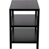 Noir 2 Shelf Side Table, Hand Rubbed Black - Mahogany & Veneer, 18"