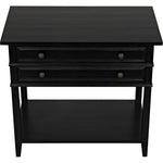 Noir Colonial 2-Drawer Side Table, Distressed Black - Birch & Veneer, 20"