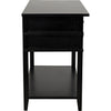 Noir Colonial 2-Drawer Side Table, Distressed Black - Birch & Veneer, 20"