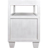 Noir 2-Drawer Side Table w/ Sliding Tray, White Wash, 19.5"