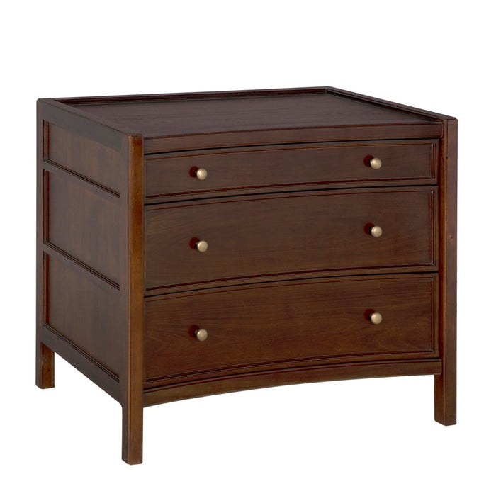 Primary vendor image of Noir Hampton Side Table Hand Rubbed Brown - Mahogany, Veneer, & Brass Pulls, 22"