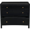 Noir Hampton Side Table, Hand Rubbed Black - Mahogany & Veneer, 22"