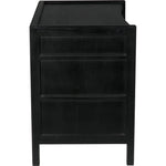 Noir Hampton Side Table, Hand Rubbed Black - Mahogany & Veneer, 22"