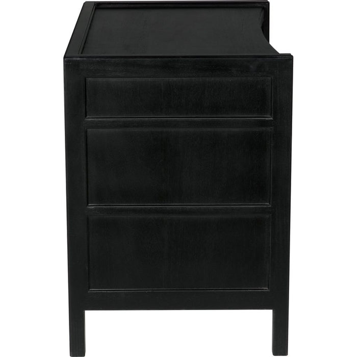 Noir Hampton Side Table, Hand Rubbed Black - Mahogany & Veneer, 22"