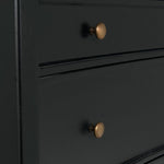 Noir Hampton Side Table, Hand Rubbed Black - Mahogany & Veneer, 22"