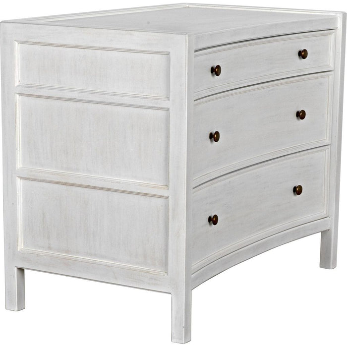 Noir Hampton Side Table,White Wash - Mahogany & Veneer, 22"