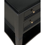 Noir Oxford 2-Drawer Side Table, Hand Rubbed Black - Mahogany & Veneer, 20"