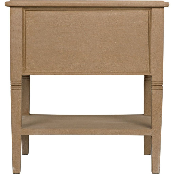 Noir Oxford 2-Drawer Side Table Weathered - Mahogany, 20"