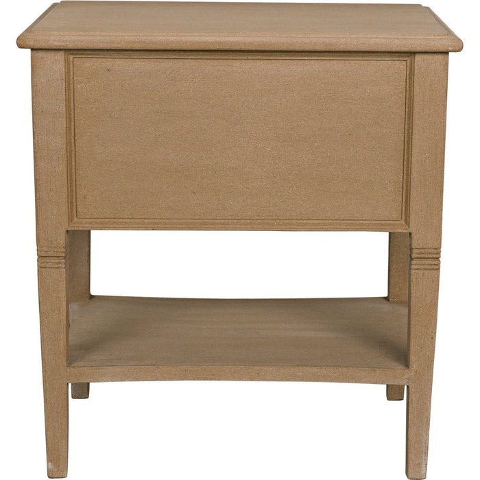 Noir Oxford 2-Drawer Side Table Weathered - Mahogany, 20"