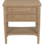 Noir Oxford 2-Drawer Side Table Weathered - Mahogany, 20"