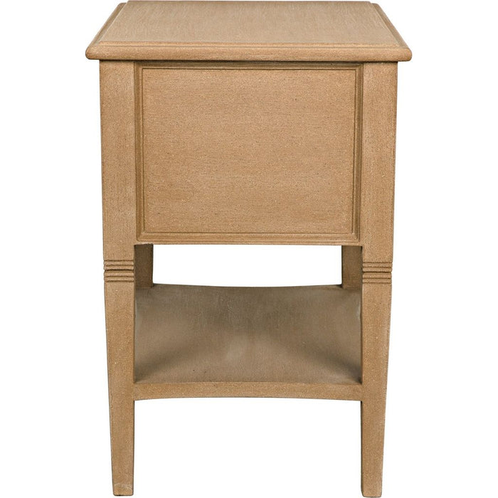 Noir Oxford 2-Drawer Side Table Weathered - Mahogany, 20"