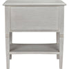 Noir Oxford 2-Drawer Side Table, White Wash - Mahogany & Veneer, 20"