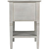 Noir Oxford 2-Drawer Side Table, White Wash - Mahogany & Veneer, 20"