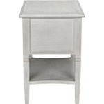 Noir Oxford 2-Drawer Side Table, White Wash - Mahogany & Veneer, 20"