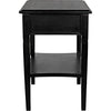 Noir Oxford 1-Drawer Side Table, Hand Rubbed Black - Mahogany & Veneer, 20"