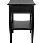 Noir Oxford 1-Drawer Side Table, Hand Rubbed Black - Mahogany & Veneer, 20"