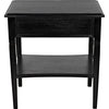 Noir Oxford 1-Drawer Side Table, Hand Rubbed Black - Mahogany & Veneer, 20"