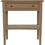 Noir Oxford 1-Drawer Side Table, Weathered - Mahogany, 20"