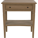 Noir Oxford 1-Drawer Side Table, Weathered - Mahogany, 20"