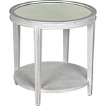 Primary vendor image of Noir Imperial Side Table, White Wash - Mahogany & Antiqued Mirror, 26"
