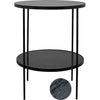 Primary vendor image of Noir Rivoli Side Table - Industrial Steel & Night Snow Marble, 25"