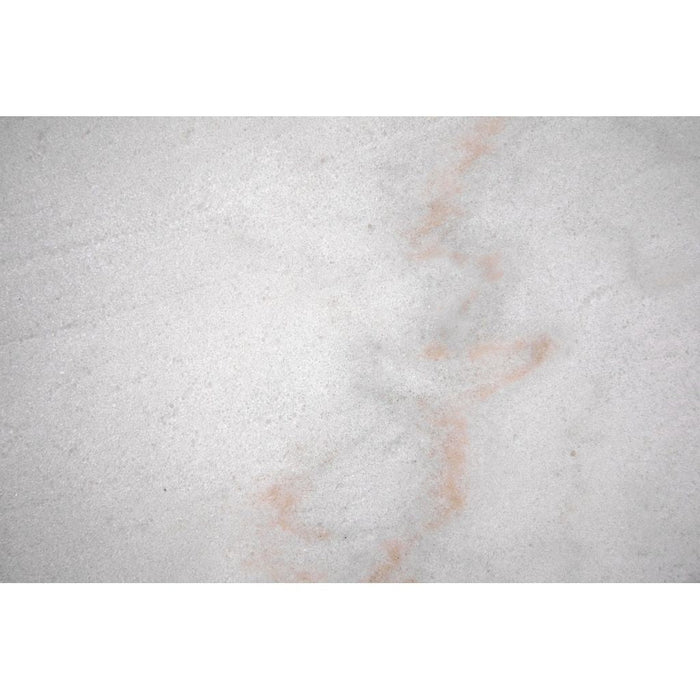 Noir Rivoli Side Table - Industrial Steel & Bianco Crown Marble, 25"