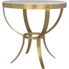 Primary vendor image of Noir Byron Side Table, Antique Brass - Industrial Steel & Bianco Crown Marble, 30"