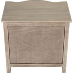 Noir Curved Front Side Table - Elm & Veneer, 22"