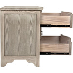 Noir Curved Front Side Table - Elm & Veneer, 22"