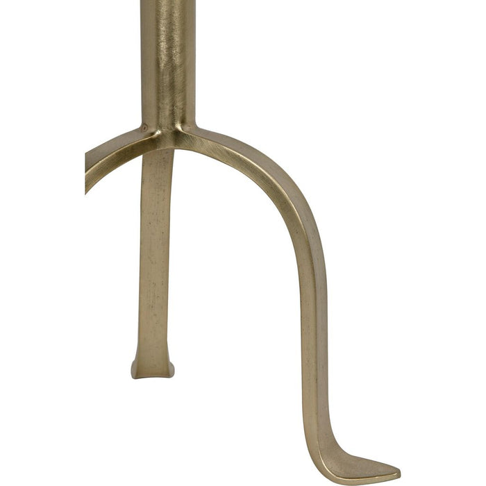Noir Tini Side Table, Metal w/ Brass Finish, 10"