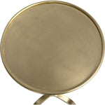 Noir Tini Side Table, Metal w/ Brass Finish, 10"