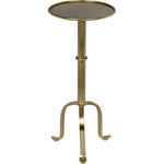 Noir Tini Side Table, Metal w/ Brass Finish, 10"