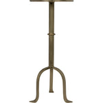 Noir Tini Side Table, Metal w/ Brass Finish, 10"