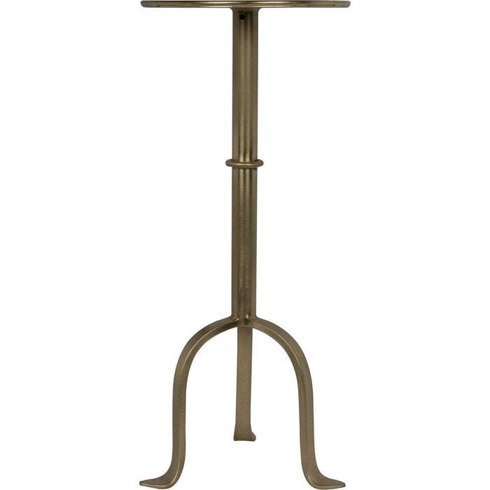 Noir Tini Side Table, Metal w/ Brass Finish, 10"