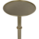 Noir Tini Side Table, Metal w/ Brass Finish, 10"