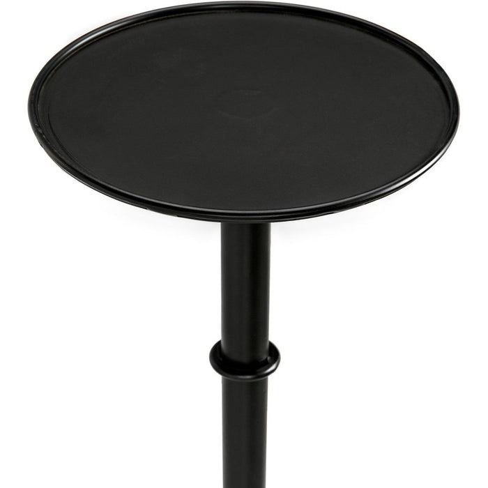 Noir Tini Side Table, Black Steel, 10"
