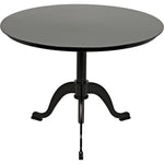 Noir Kaldera Side Table, Black Steel, 29"