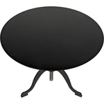 Noir Kaldera Side Table, Black Steel, 29"