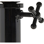 Noir Kaldera Side Table, Black Steel, 29"