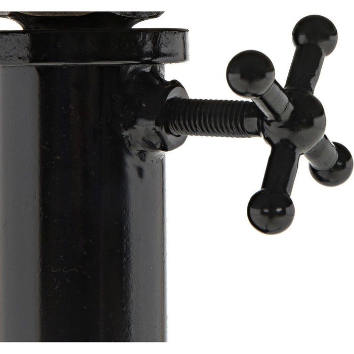 Noir Kaldera Side Table, Black Steel, 29"