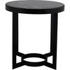 Noir Parker Side Table - Industrial Steel & Night Snow Marble, 25"