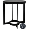 Primary vendor image of Noir Parker Side Table - Industrial Steel & Night Snow Marble, 25"