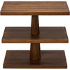 Noir Fatima Side Table, Dark Walnut, 15"