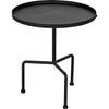 Noir Paige Side Table, Black Steel, 23"