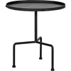 Noir Paige Side Table, Black Steel, 23"