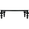 Noir Claudio Dining Table, Hand Rubbed Black - Mahogany & Veneer, 54"