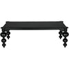 Noir Claudio Dining Table, Hand Rubbed Black - Mahogany & Veneer, 54"