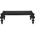 Noir Claudio Dining Table, Hand Rubbed Black - Mahogany & Veneer, 54"