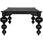 Noir Claudio Dining Table, Hand Rubbed Black - Mahogany & Veneer, 54"