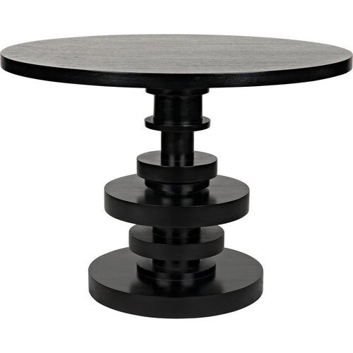 Primary vendor image of Noir Corum Round Table, Hand Rubbed Black - Mahogany & Veneer, 42"